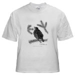 Robin Pen and Ink White T-Shirt by NANCE